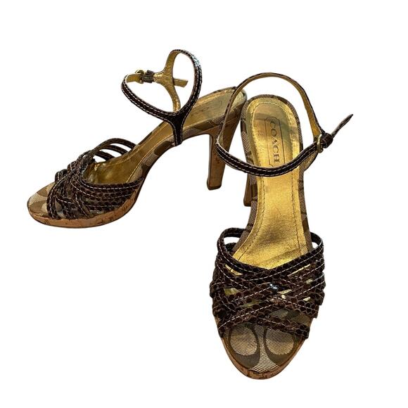 Coach Womens Stilettos Heels Sandals Size 6 Designer High End Luxury Elegant - Picture 1 of 9